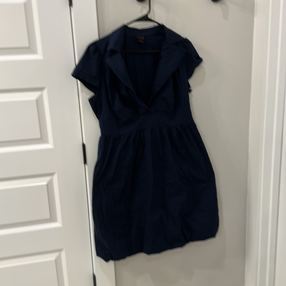 EUC Women’s Dark Navy Torrid Brand Retro Midi Style Dress Size 14 - Picture 3 of 11